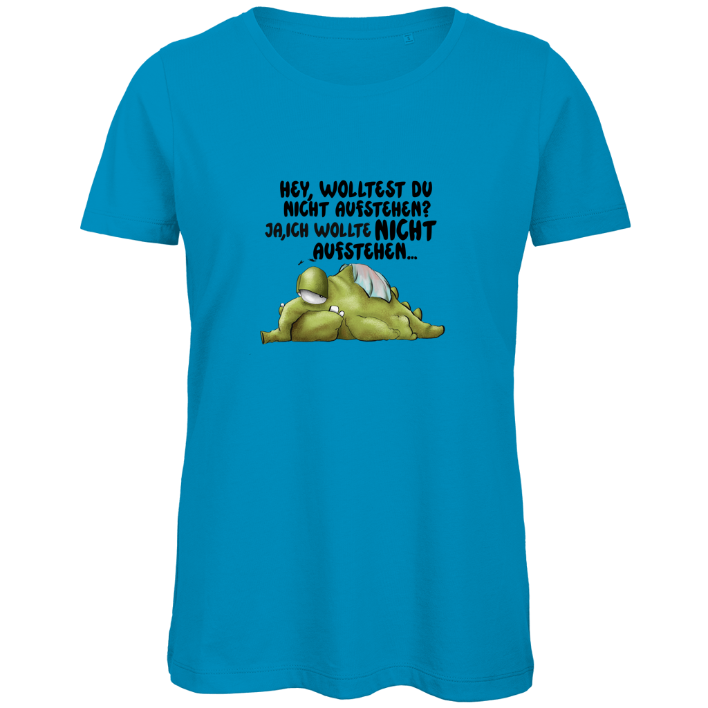 Damen Premium Bio T-Shirt Hey, wolltest du nicht aufstehen? Deisgn 2