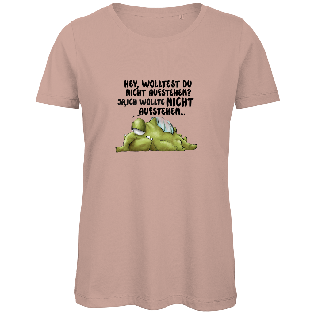 Damen Premium Bio T-Shirt Hey, wolltest du nicht aufstehen? Deisgn 2
