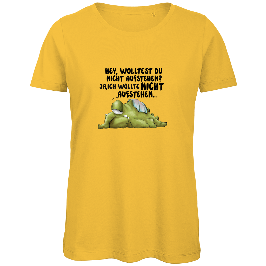 Damen Premium Bio T-Shirt Hey, wolltest du nicht aufstehen? Deisgn 2