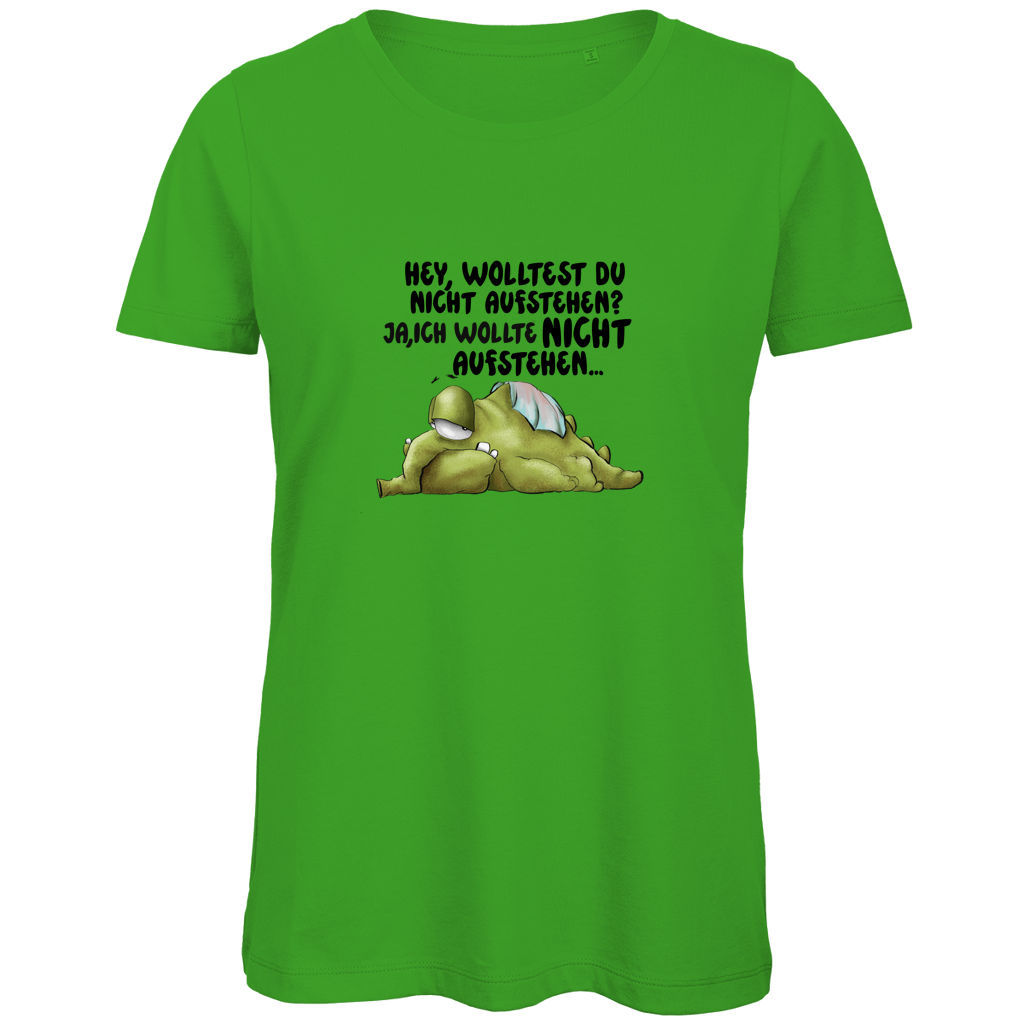 Damen Premium Bio T-Shirt Hey, wolltest du nicht aufstehen? Deisgn 2