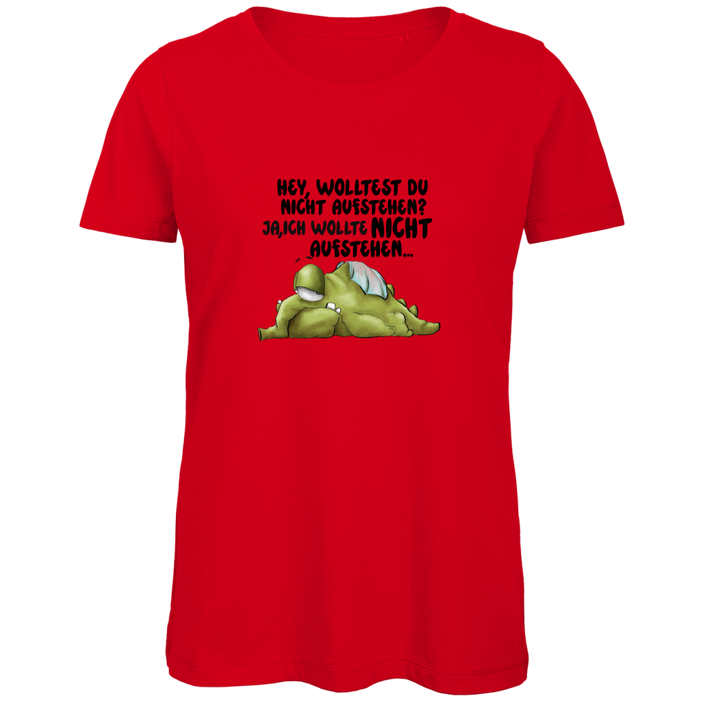 Damen Premium Bio T-Shirt Hey, wolltest du nicht aufstehen? Deisgn 2