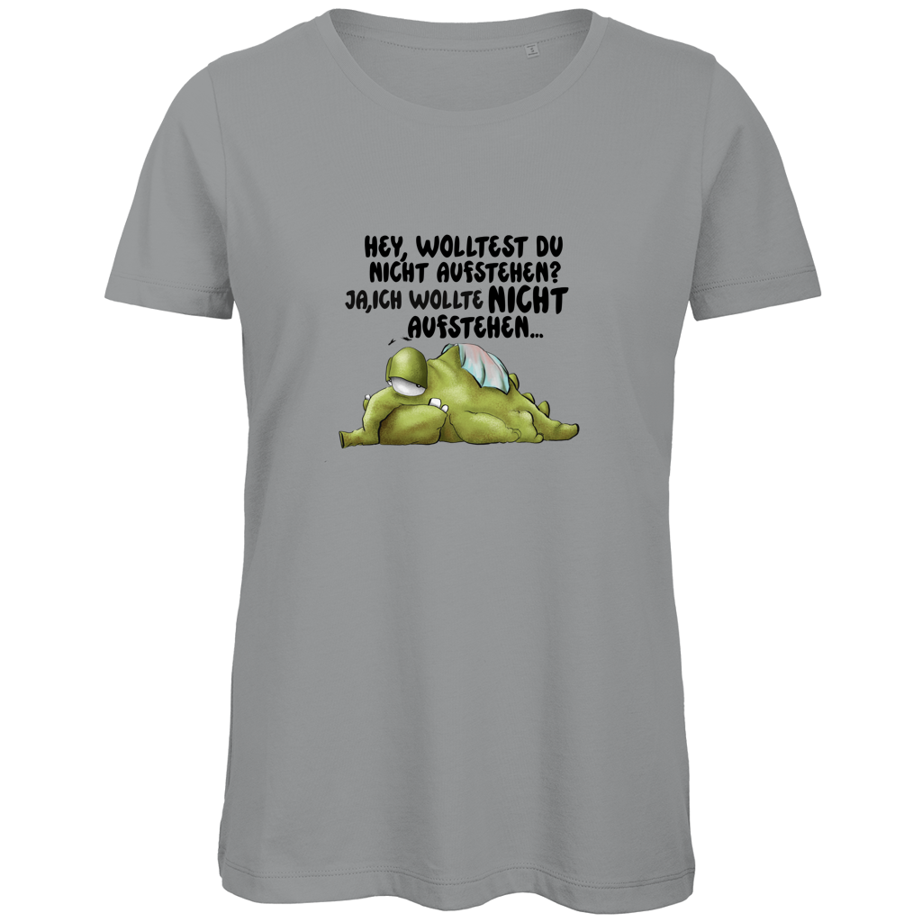 Damen Premium Bio T-Shirt Hey, wolltest du nicht aufstehen? Deisgn 2