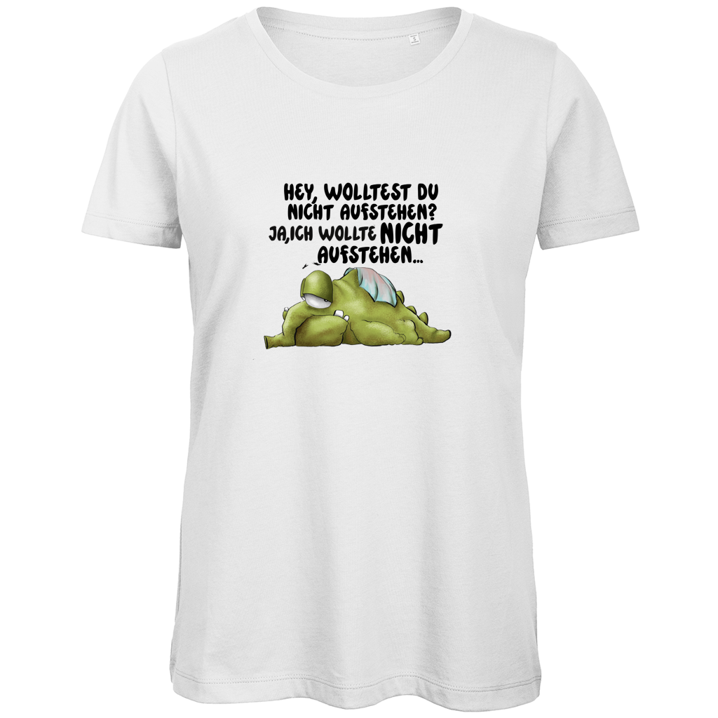 Damen Premium Bio T-Shirt Hey, wolltest du nicht aufstehen? Deisgn 2