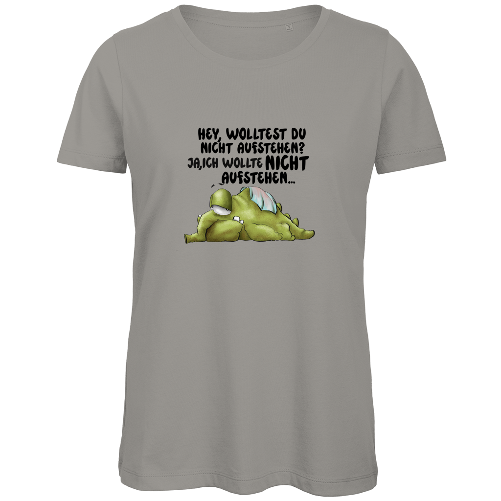 Damen Premium Bio T-Shirt Hey, wolltest du nicht aufstehen? Deisgn 2