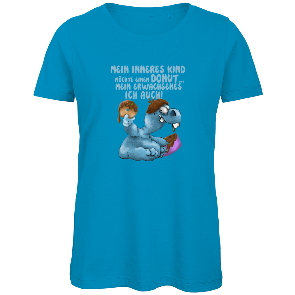 Damen Premium Bio T-Shirt Mein inneres Kind möchte einen Donut... Design 1