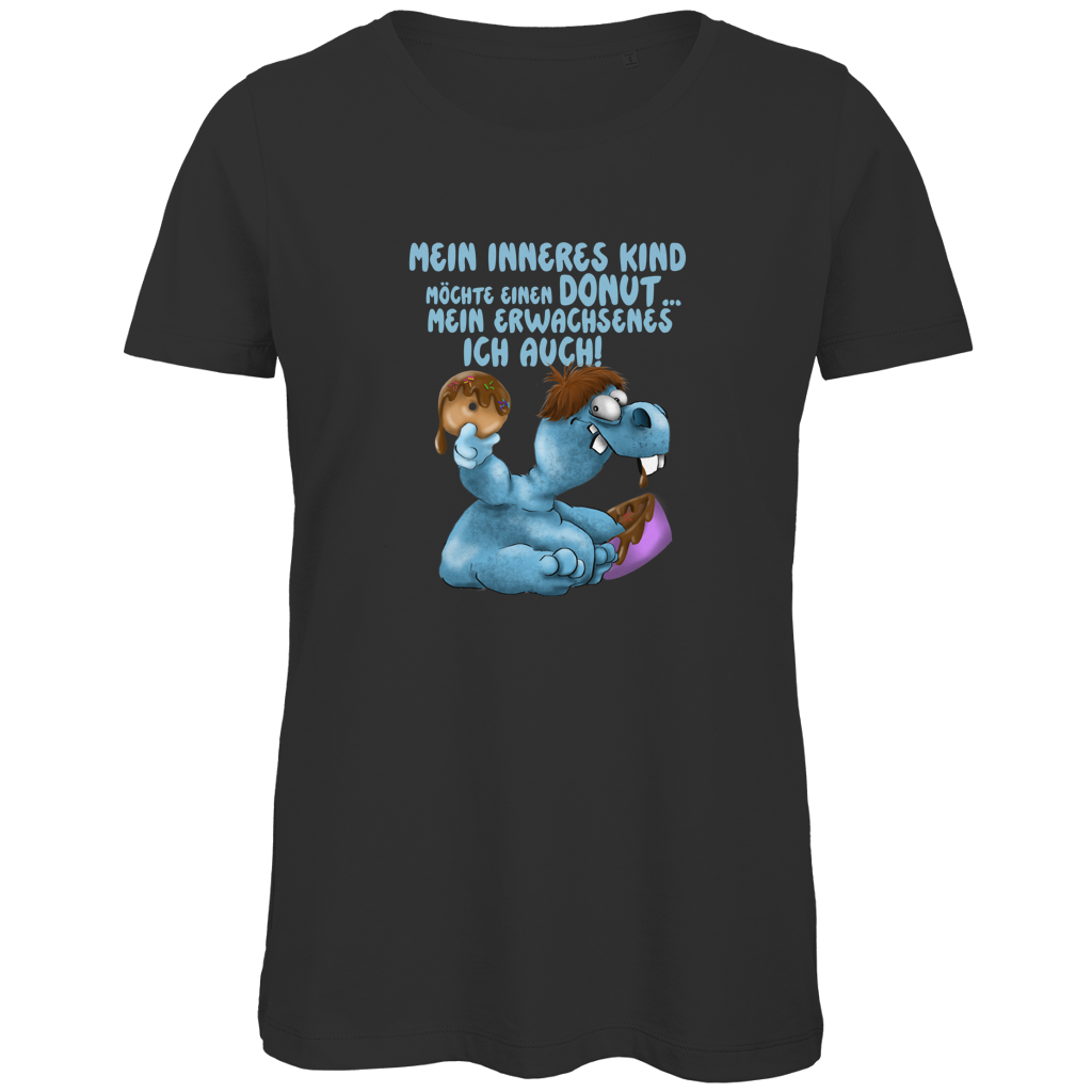 Damen Premium Bio T-Shirt Mein inneres Kind möchte einen Donut... Design 1
