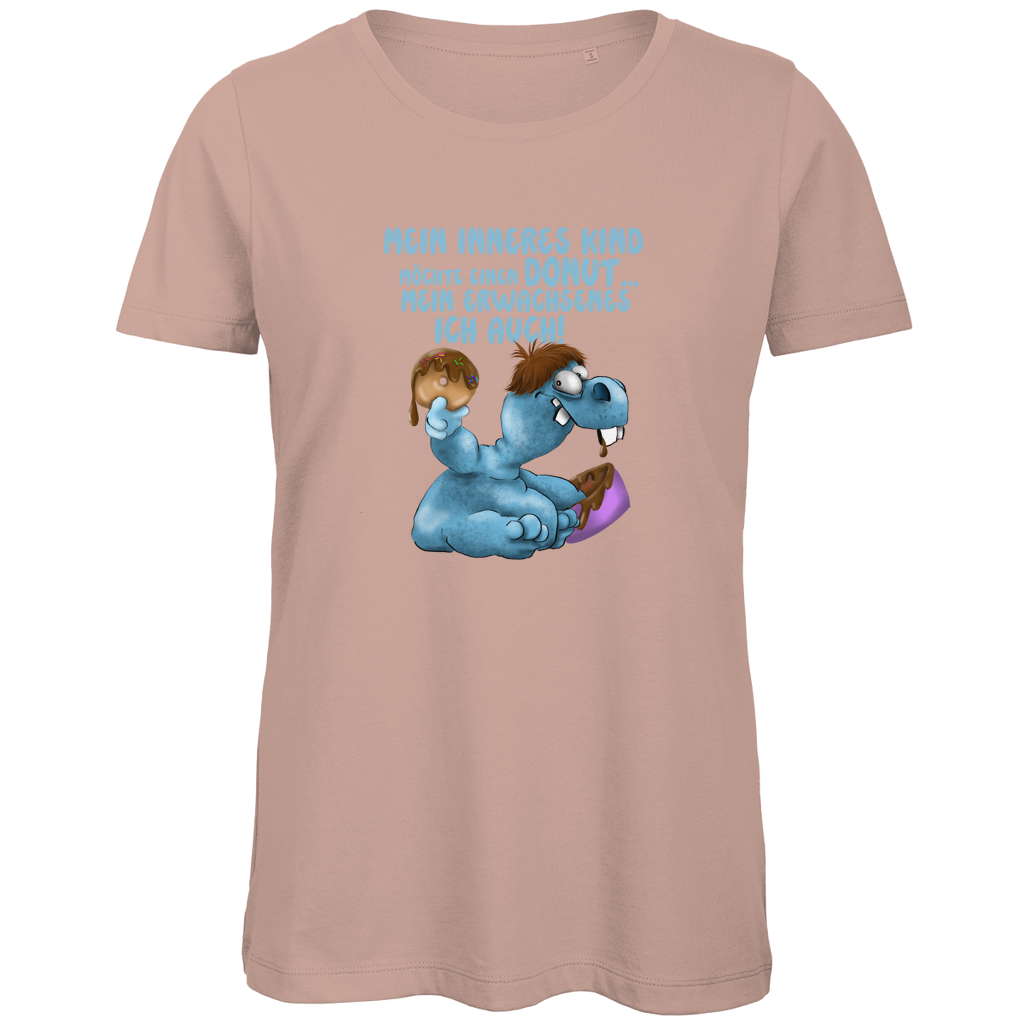 Damen Premium Bio T-Shirt Mein inneres Kind möchte einen Donut... Design 1