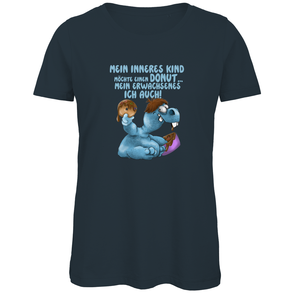 Damen Premium Bio T-Shirt Mein inneres Kind möchte einen Donut... Design 1
