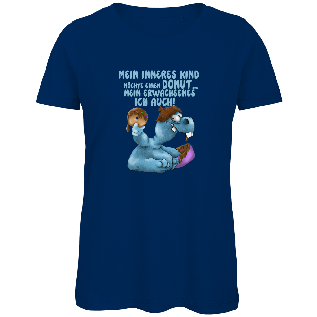 Damen Premium Bio T-Shirt Mein inneres Kind möchte einen Donut... Design 1