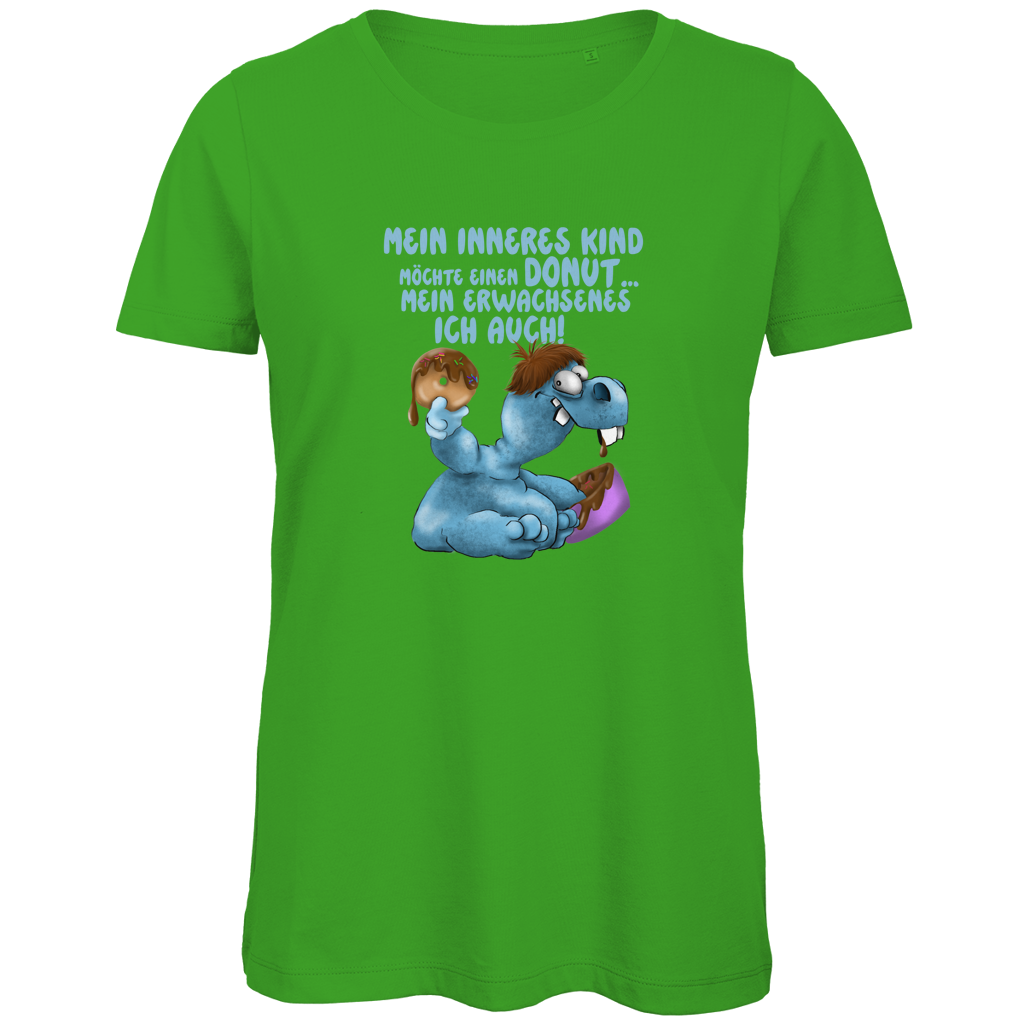 Damen Premium Bio T-Shirt Mein inneres Kind möchte einen Donut... Design 1