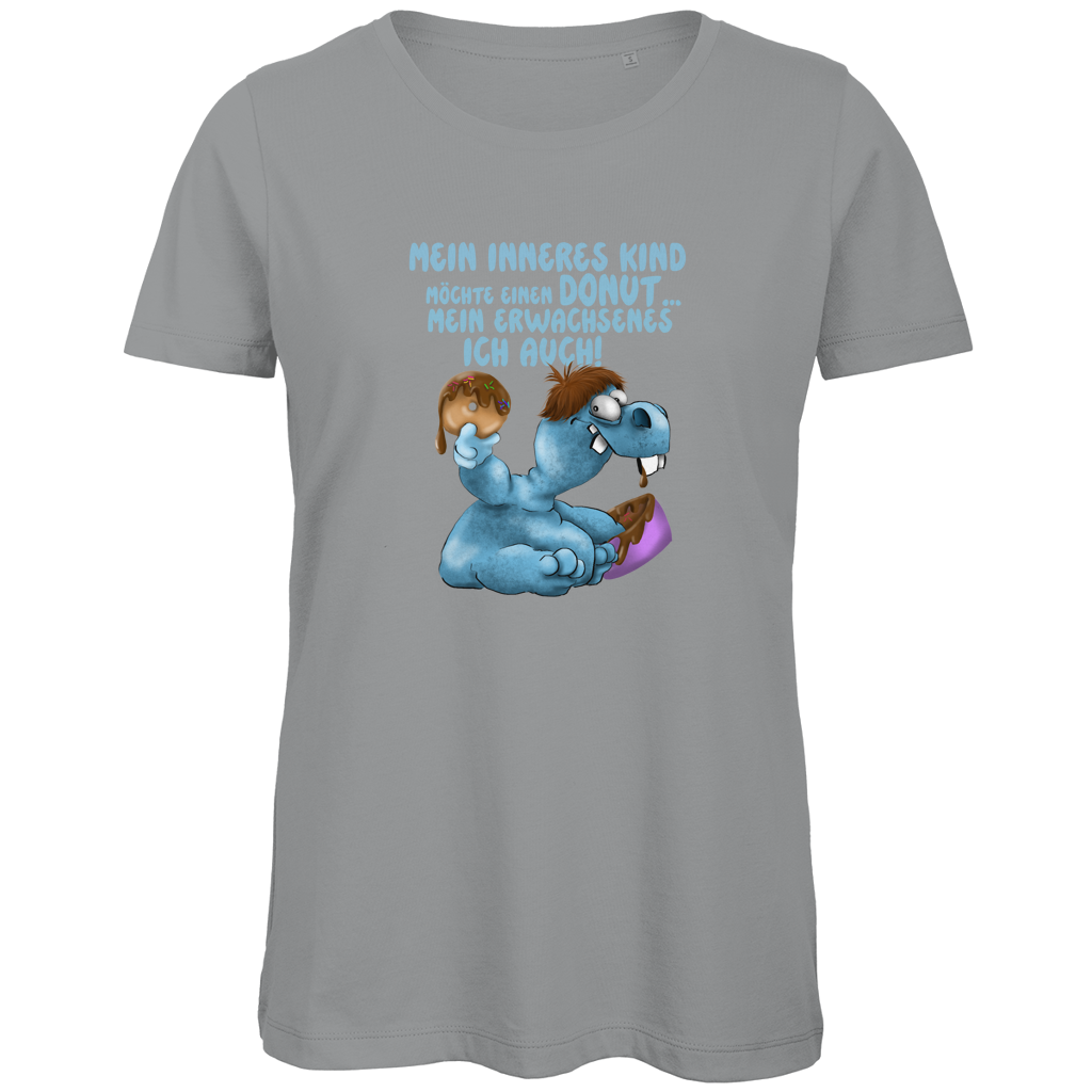 Damen Premium Bio T-Shirt Mein inneres Kind möchte einen Donut... Design 1