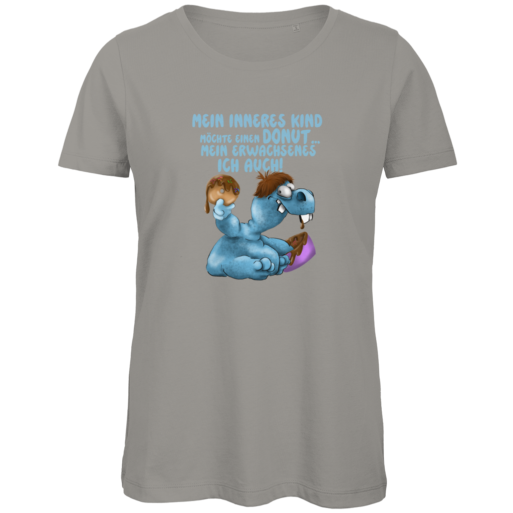 Damen Premium Bio T-Shirt Mein inneres Kind möchte einen Donut... Design 1