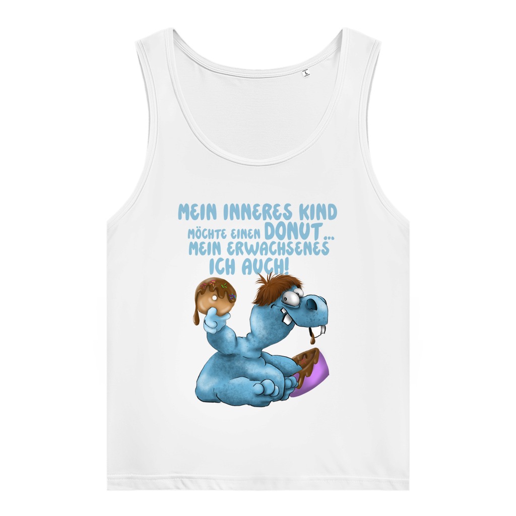 Damen Premium Organic Tank Top Mein inneres Kind möchte einen Donut... Design 1