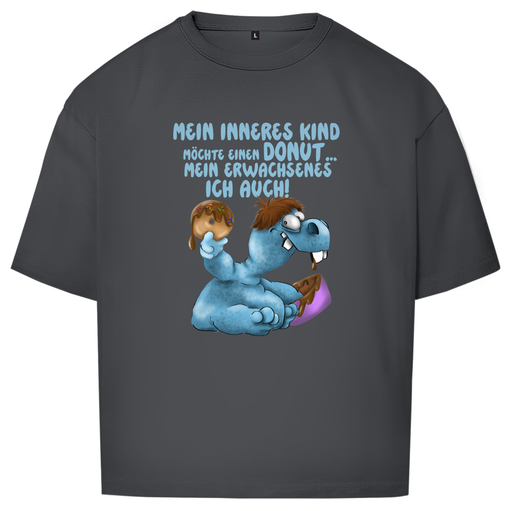 Oversize T-Shirt Mein inneres Kind möchte einen Donut... Design 1