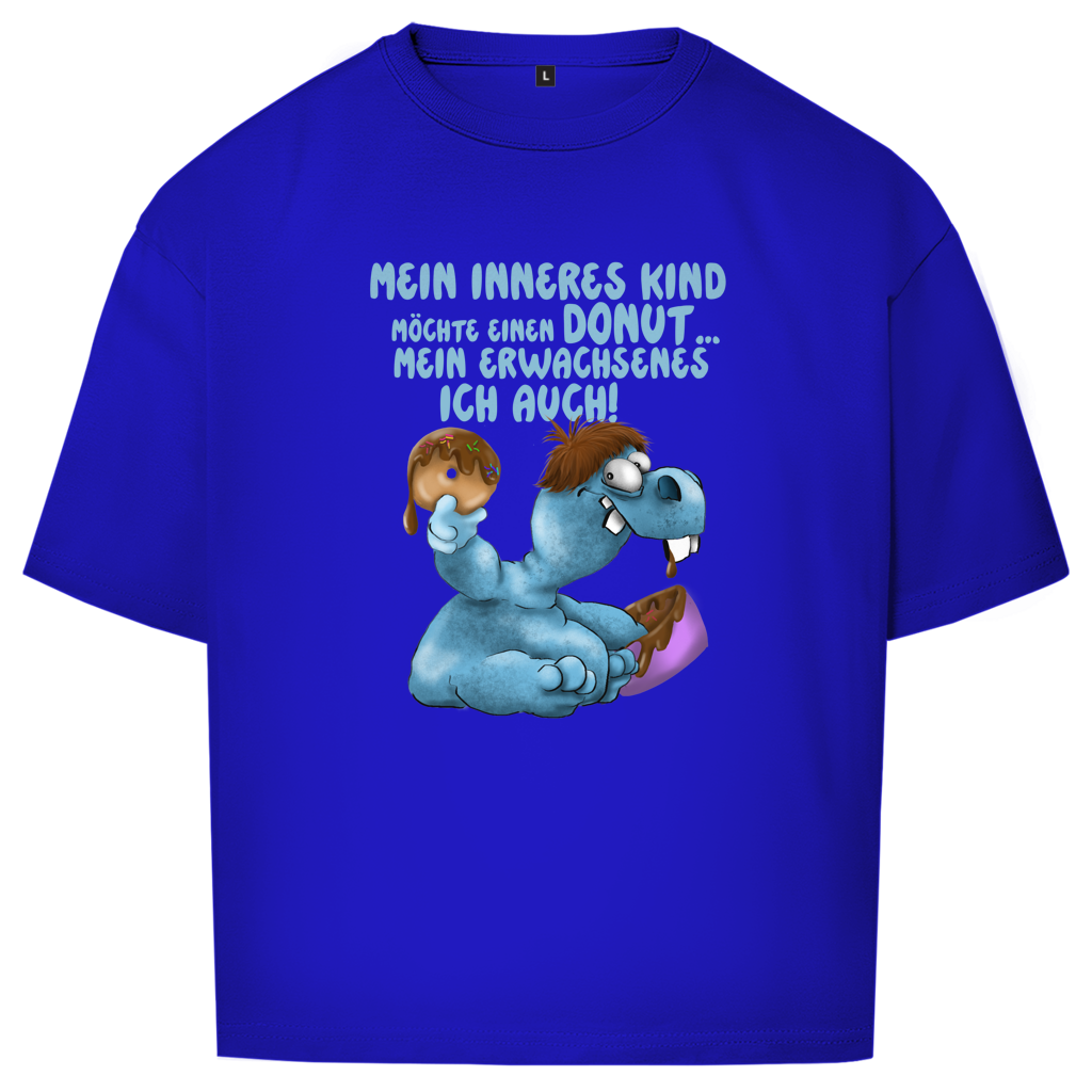 Oversize T-Shirt Mein inneres Kind möchte einen Donut... Design 1