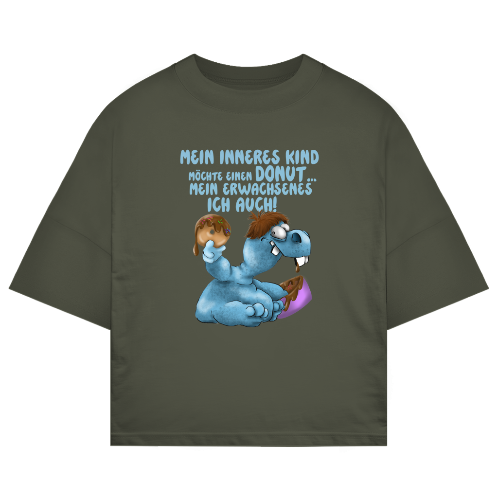 ST/ST Oversize T-Shirt Mein inneres Kind möchte einen Donut... Design 1