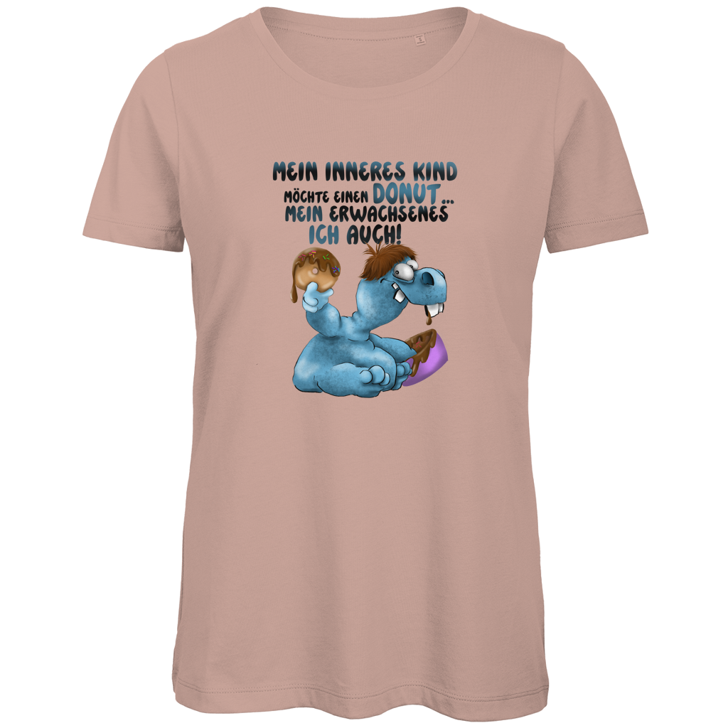 Damen Premium Bio T-Shirt Mein inneres Kind möchte einen Donut... Design 2