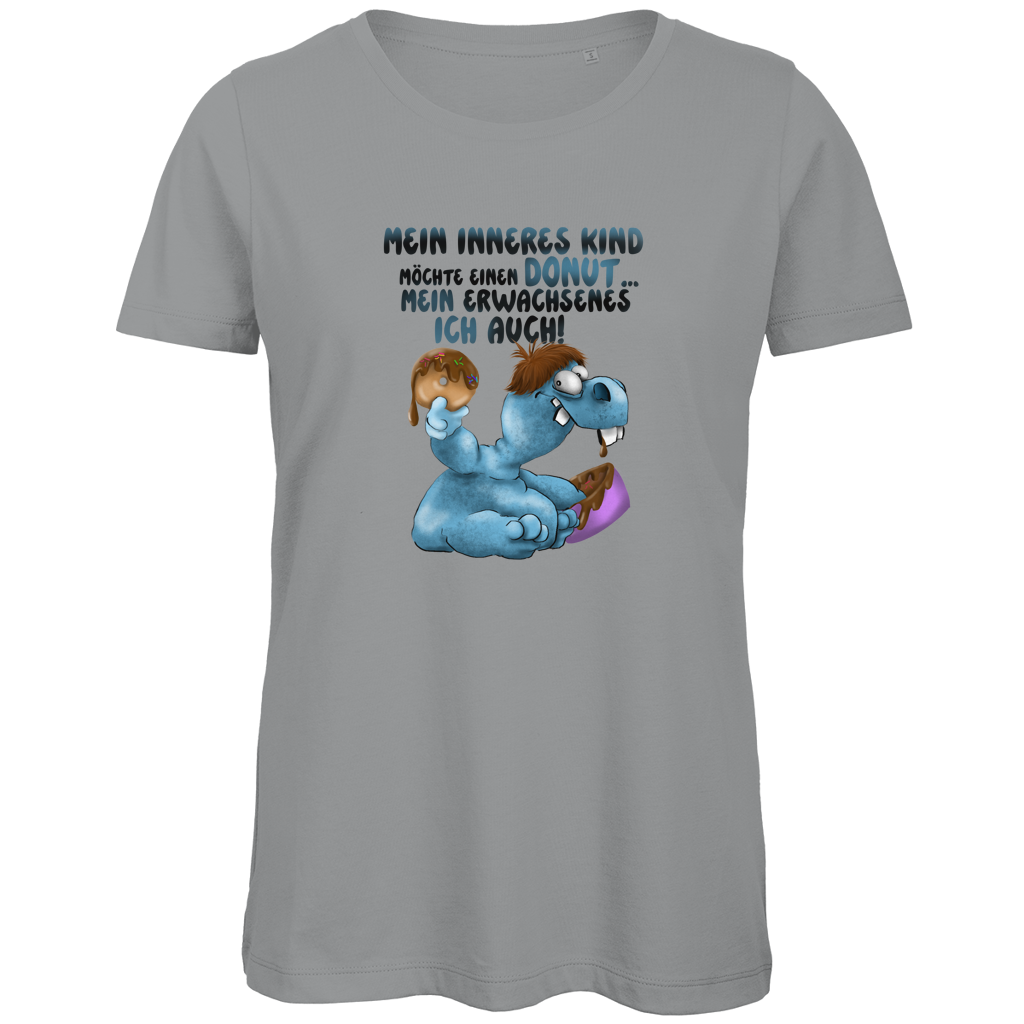 Damen Premium Bio T-Shirt Mein inneres Kind möchte einen Donut... Design 2