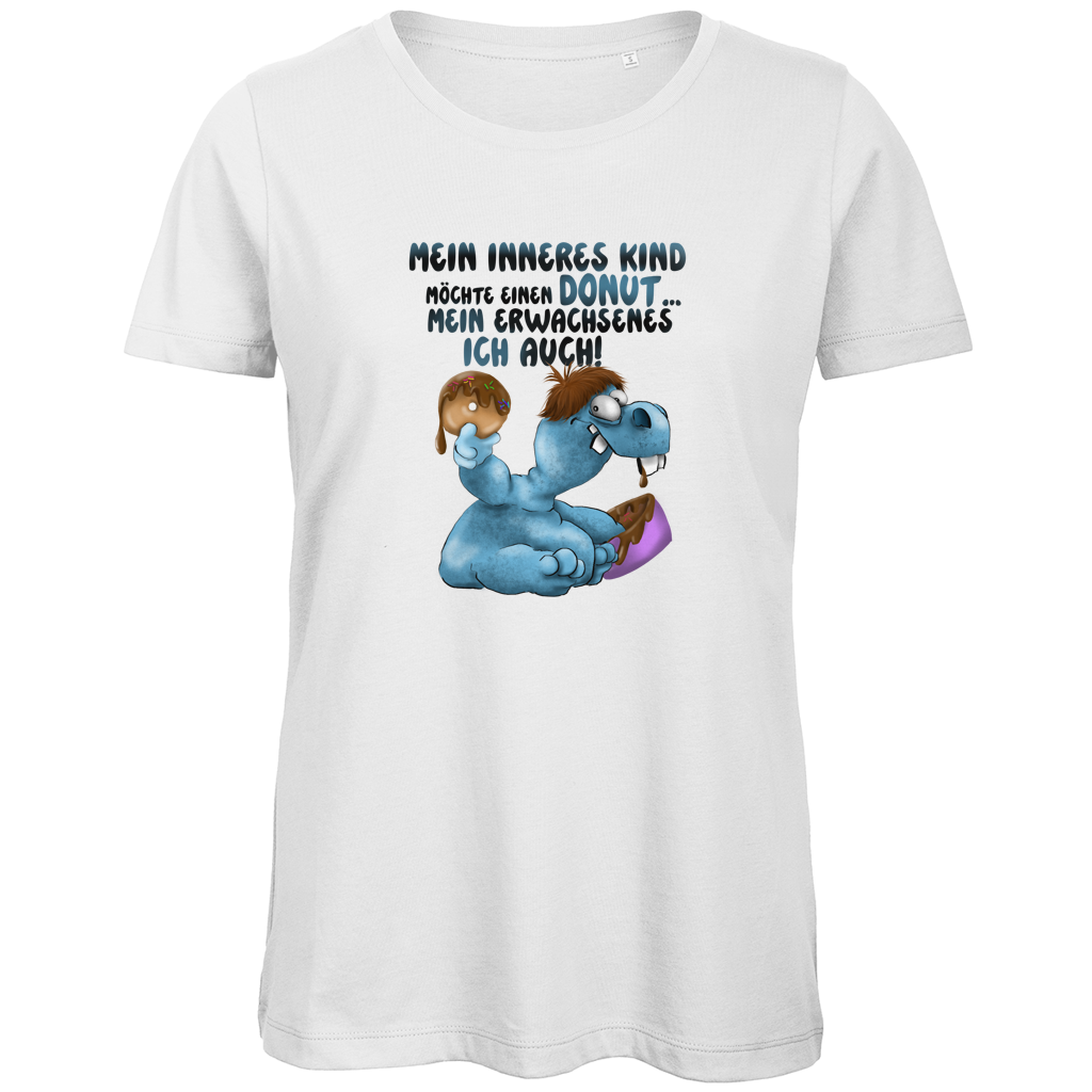 Damen Premium Bio T-Shirt Mein inneres Kind möchte einen Donut... Design 2