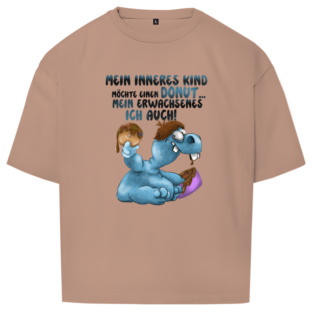 Oversize T-Shirt Mein inneres Kind möchte einen Donut... Design 2