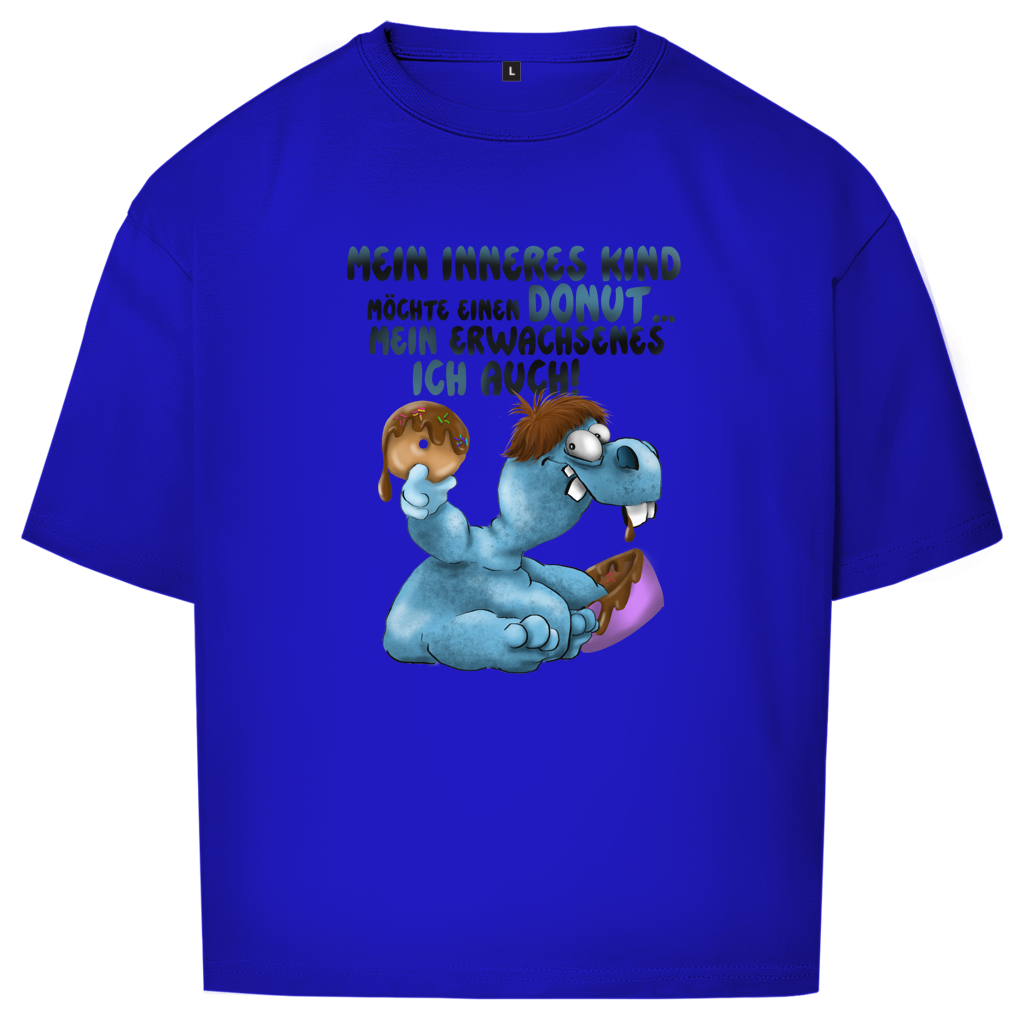 Oversize T-Shirt Mein inneres Kind möchte einen Donut... Design 2