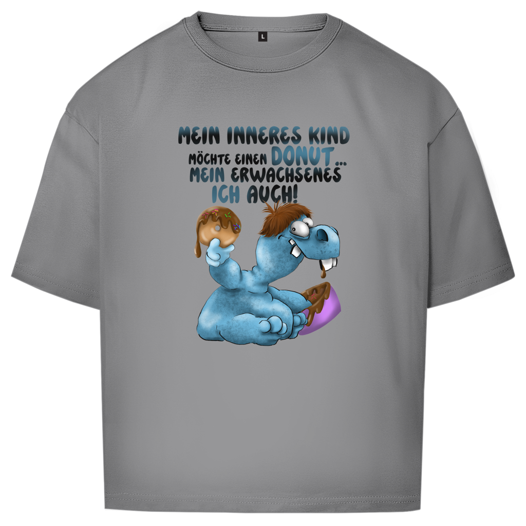 Oversize T-Shirt Mein inneres Kind möchte einen Donut... Design 2