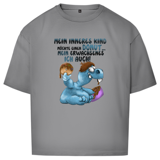 Oversize T-Shirt Mein inneres Kind möchte einen Donut... Design 2