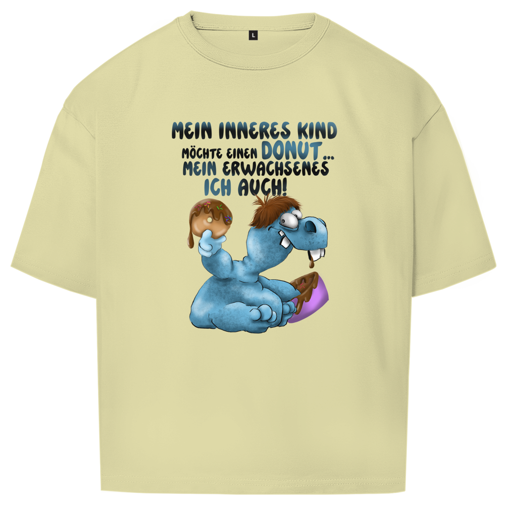 Oversize T-Shirt Mein inneres Kind möchte einen Donut... Design 2