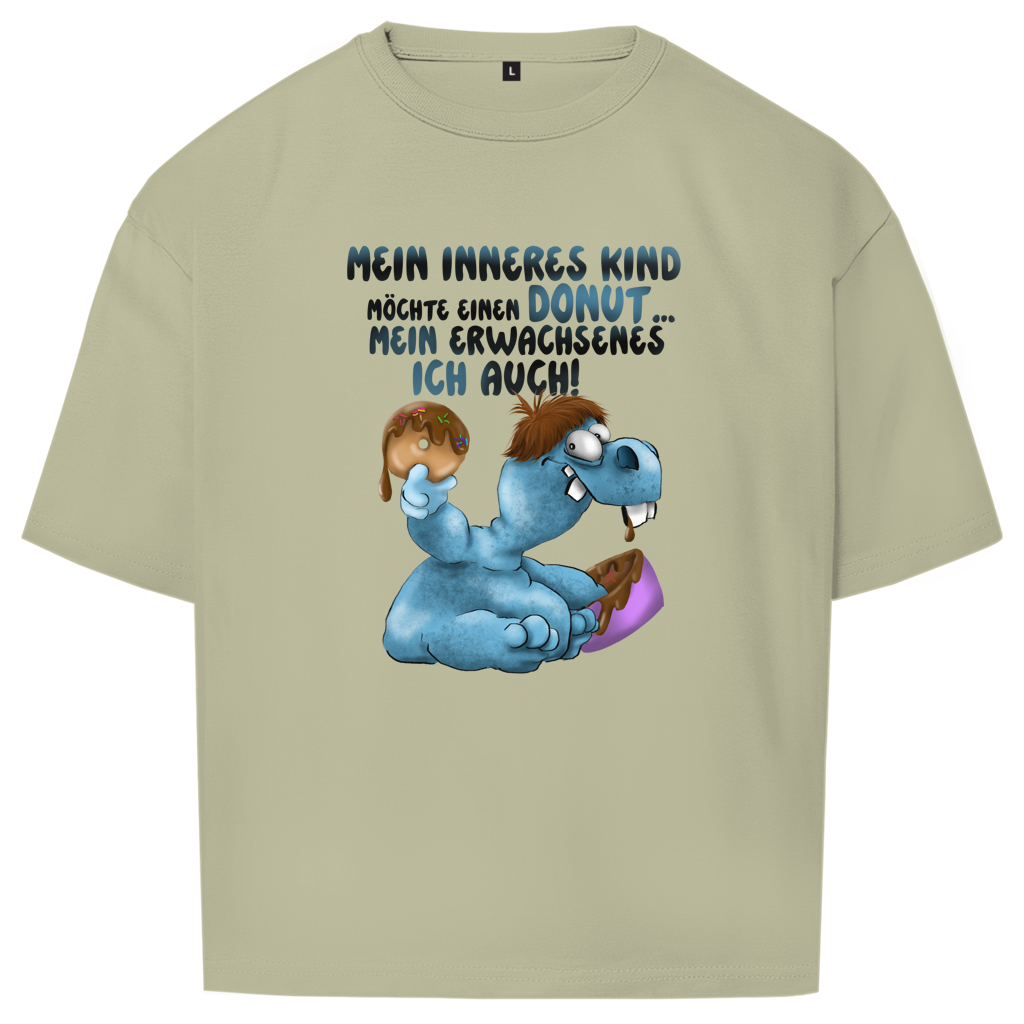 Oversize T-Shirt Mein inneres Kind möchte einen Donut... Design 2