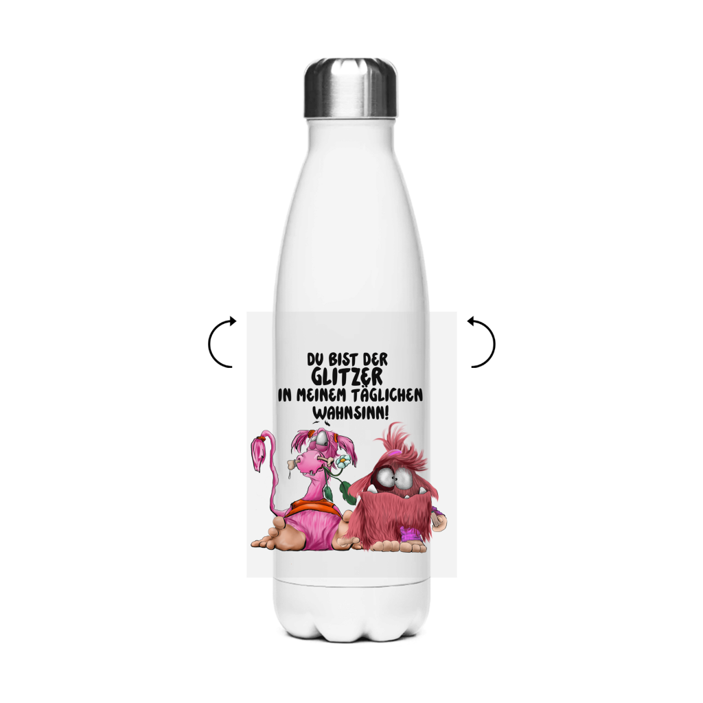 Edelstahl-Thermoflasche Du bist der Glitzer in meinem täglichen Wahnsinn!
