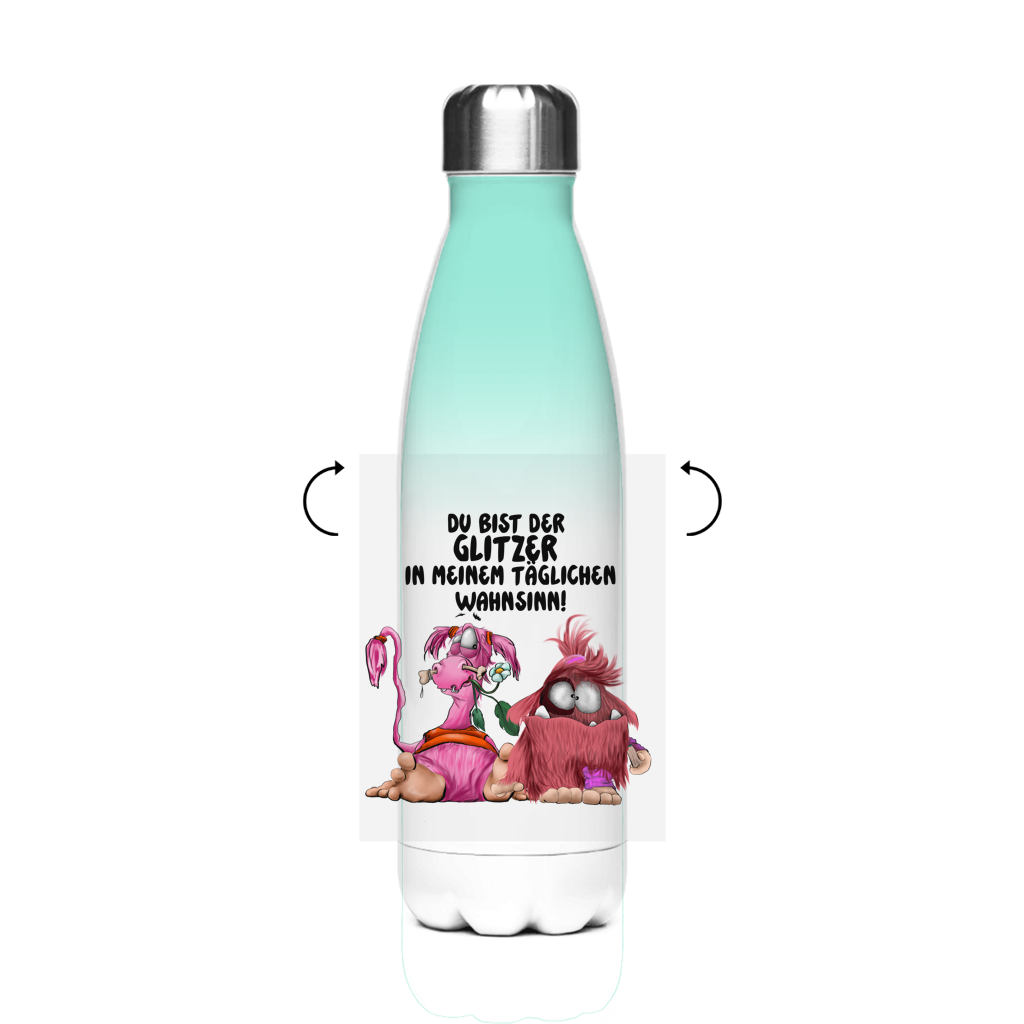Edelstahl-Thermoflasche Du bist der Glitzer in meinem täglichen Wahnsinn!