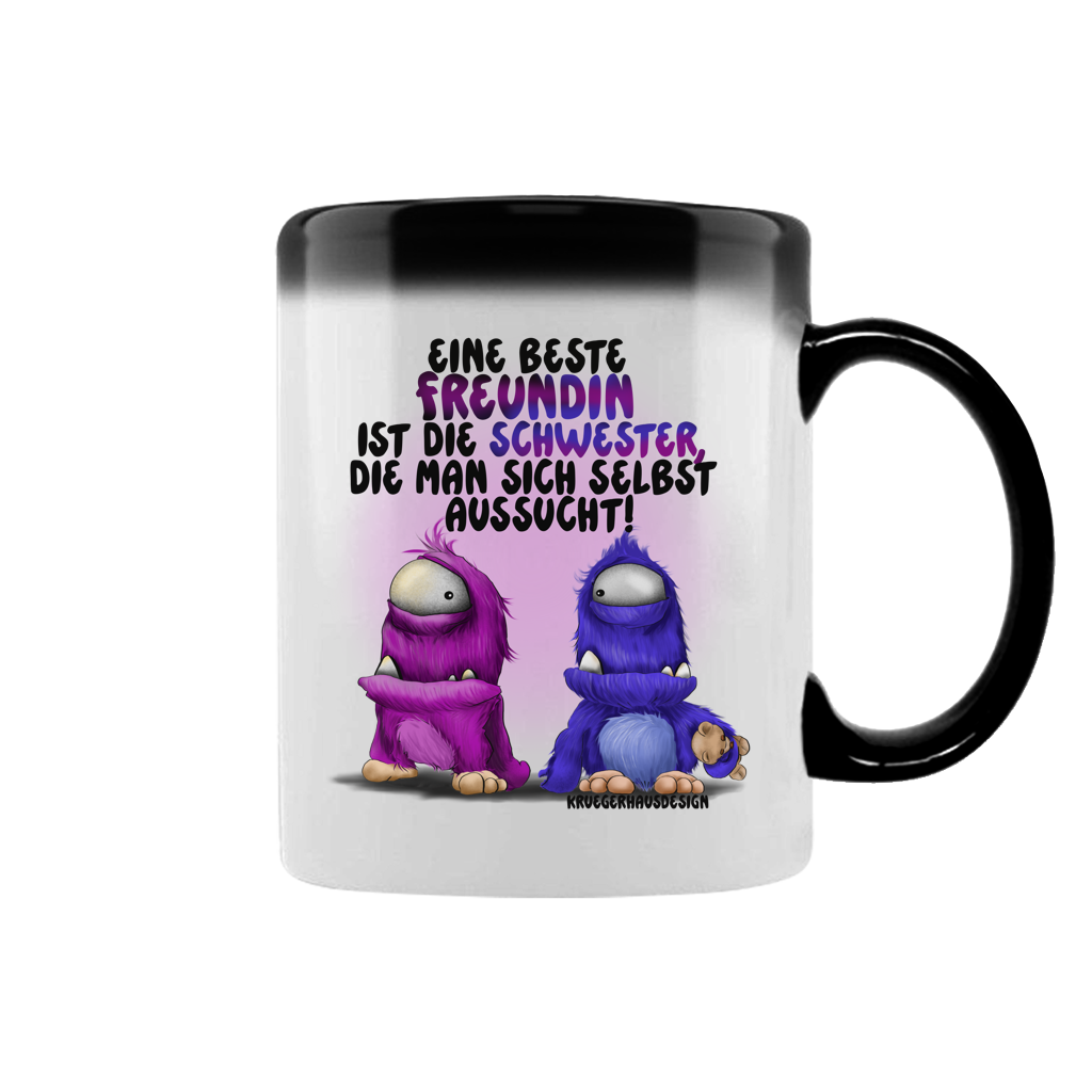 Zaubertasse Eine Beste Freundin ist die Schwester, die man sich ...