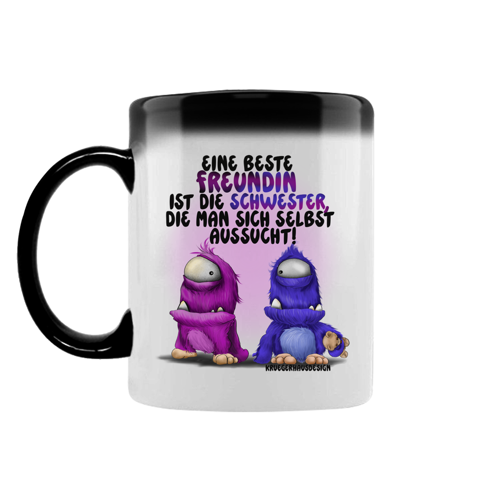 Zaubertasse Eine Beste Freundin ist die Schwester, die man sich ...