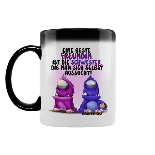 Zaubertasse Eine Beste Freundin ist die Schwester, die man sich ...