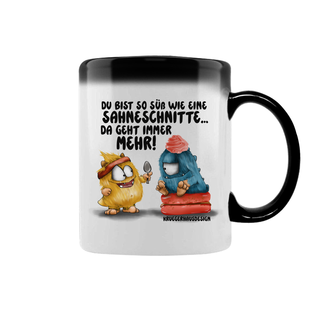 Zaubertasse Du bist so süß wie eine Sahneschnitte...
