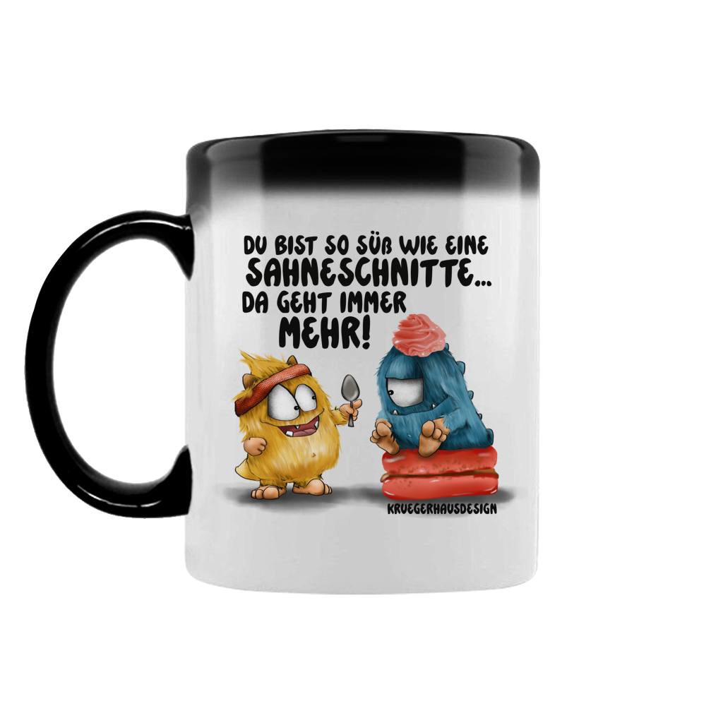Zaubertasse Du bist so süß wie eine Sahneschnitte...