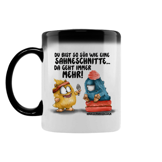 Zaubertasse Du bist so süß wie eine Sahneschnitte...