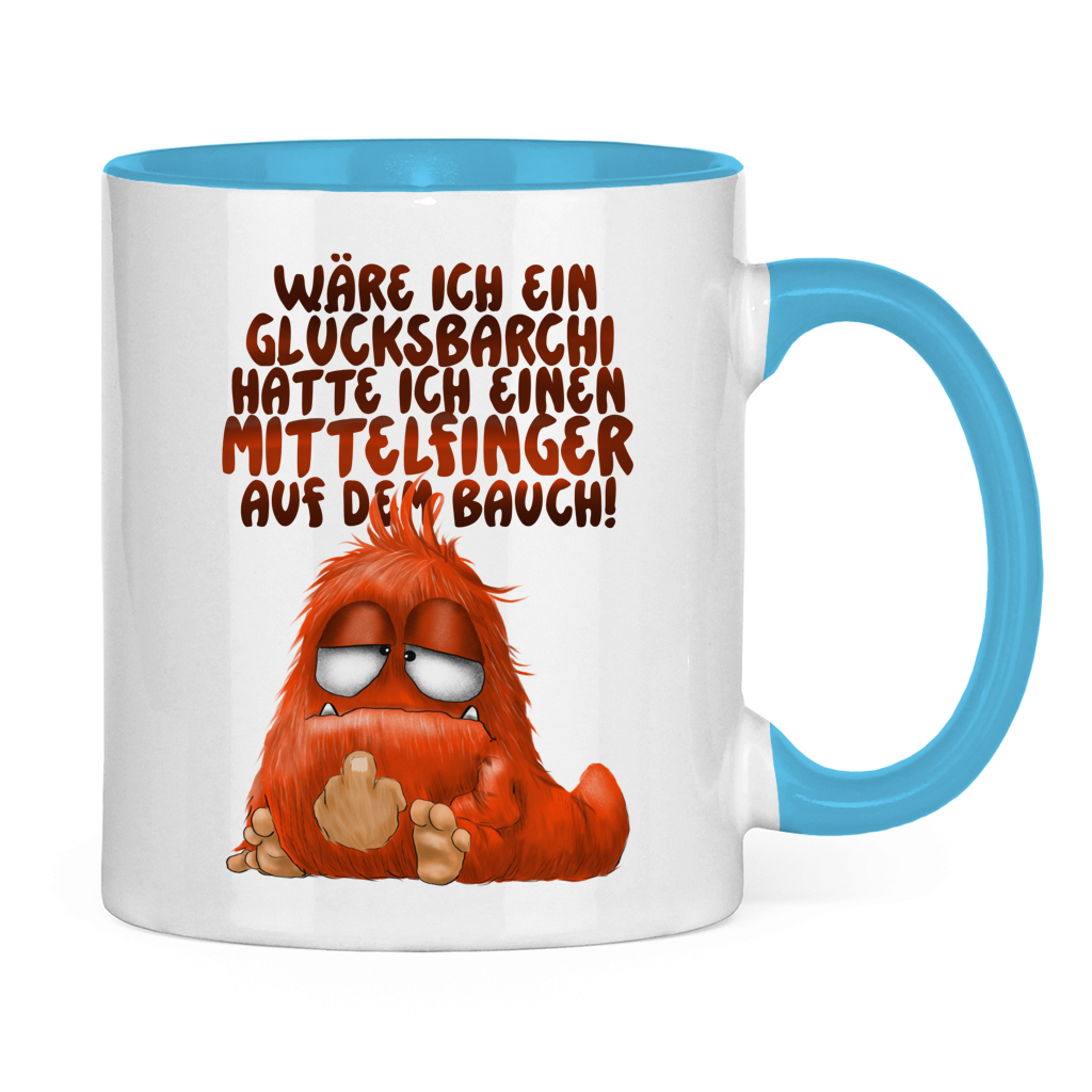 Tasse zweifarbig Wäre ich ein Glücksbärchi...