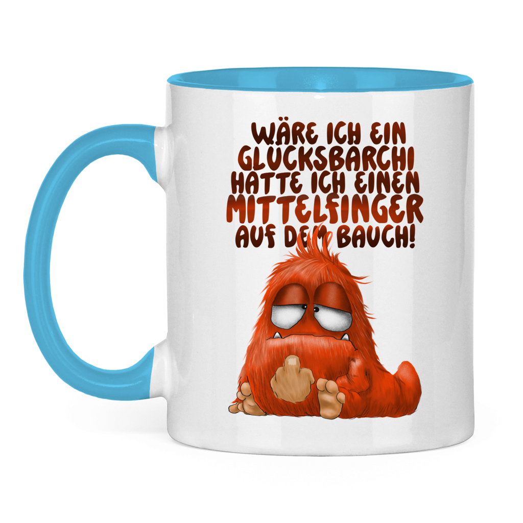 Tasse zweifarbig Wäre ich ein Glücksbärchi...