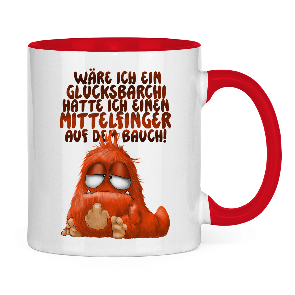 Tasse zweifarbig Wäre ich ein Glücksbärchi...