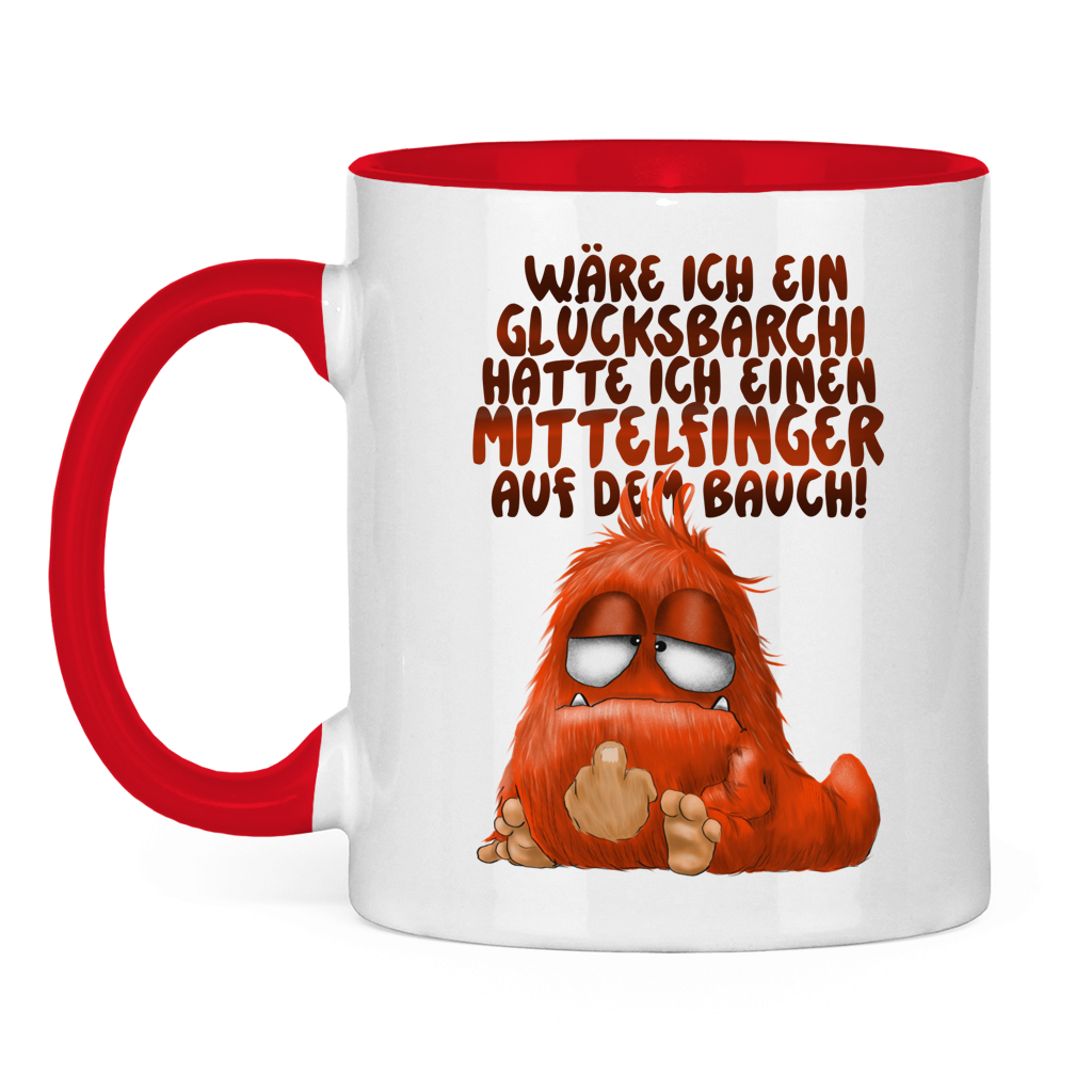 Tasse zweifarbig Wäre ich ein Glücksbärchi...