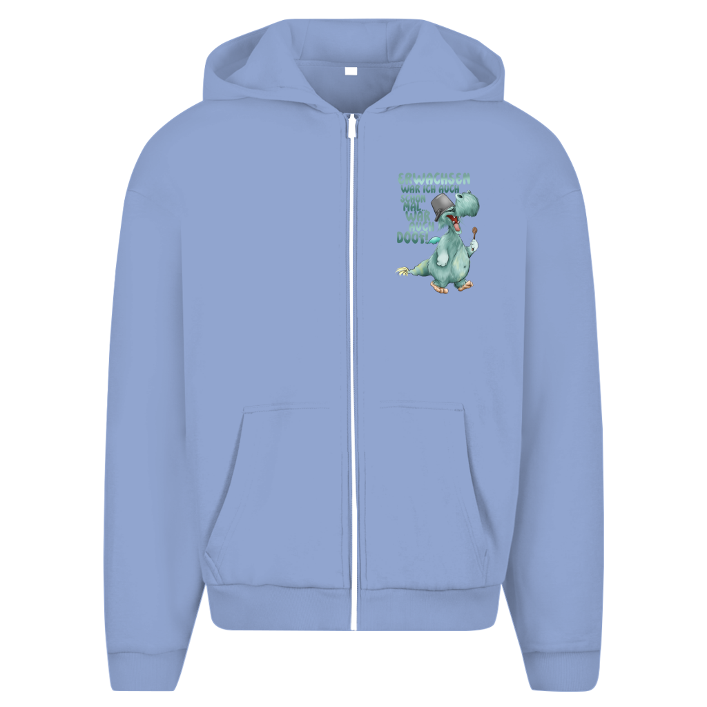 Herren Oversize Zipper Hoodie Erwachsen war ich auch schon mal... war auch doof