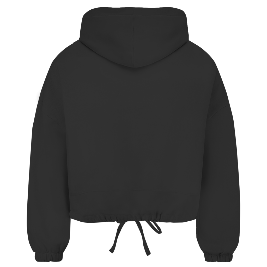 Damen Cropped Oversize Hoodie Erwachsen war ich auch schon mal... war auch doof