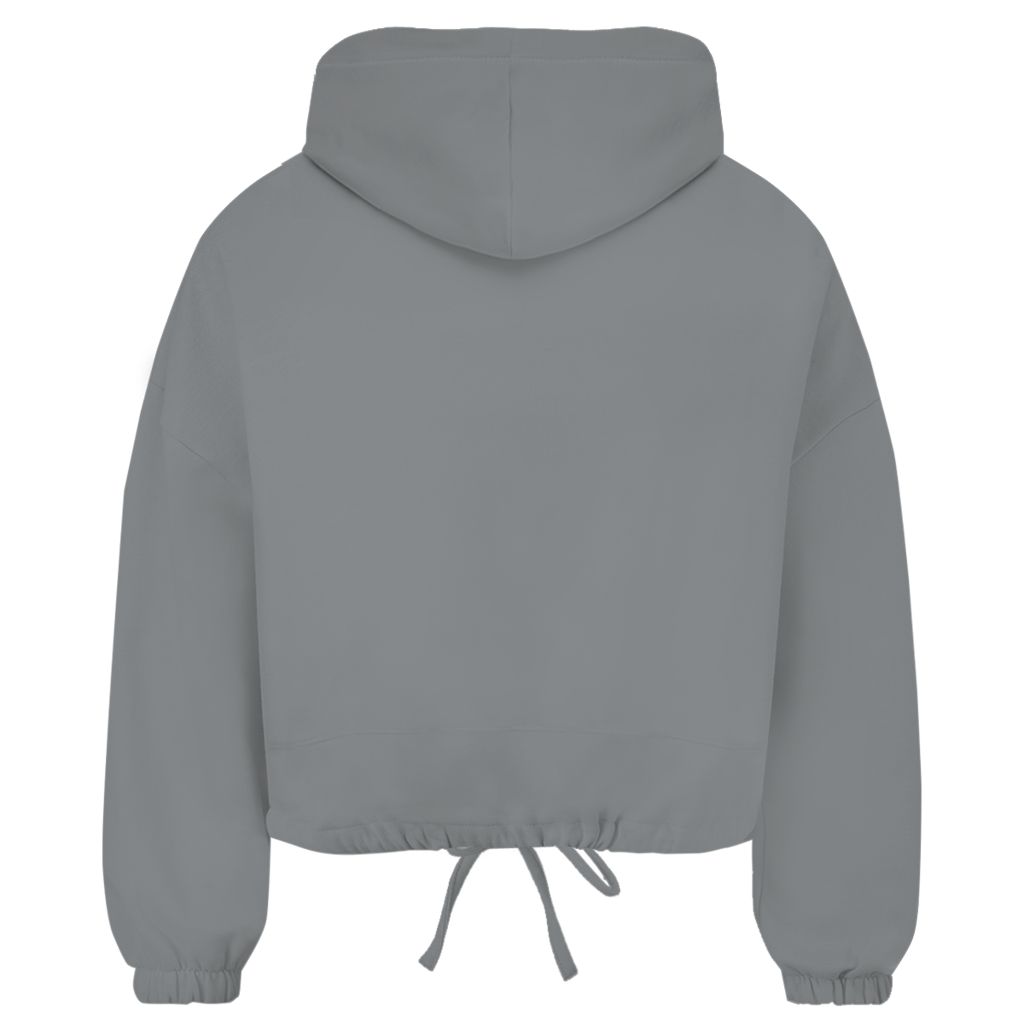 Damen Cropped Oversize Hoodie Erwachsen war ich auch schon mal... war auch doof
