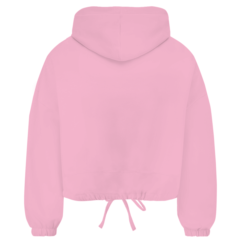 Damen Cropped Oversize Hoodie Erwachsen war ich auch schon mal... war auch doof