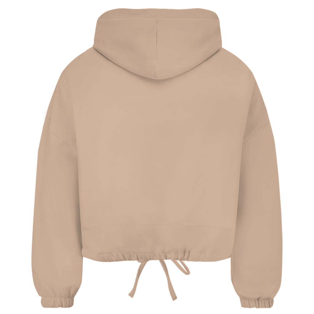 Damen Cropped Oversize Hoodie Erwachsen war ich auch schon mal... war auch doof