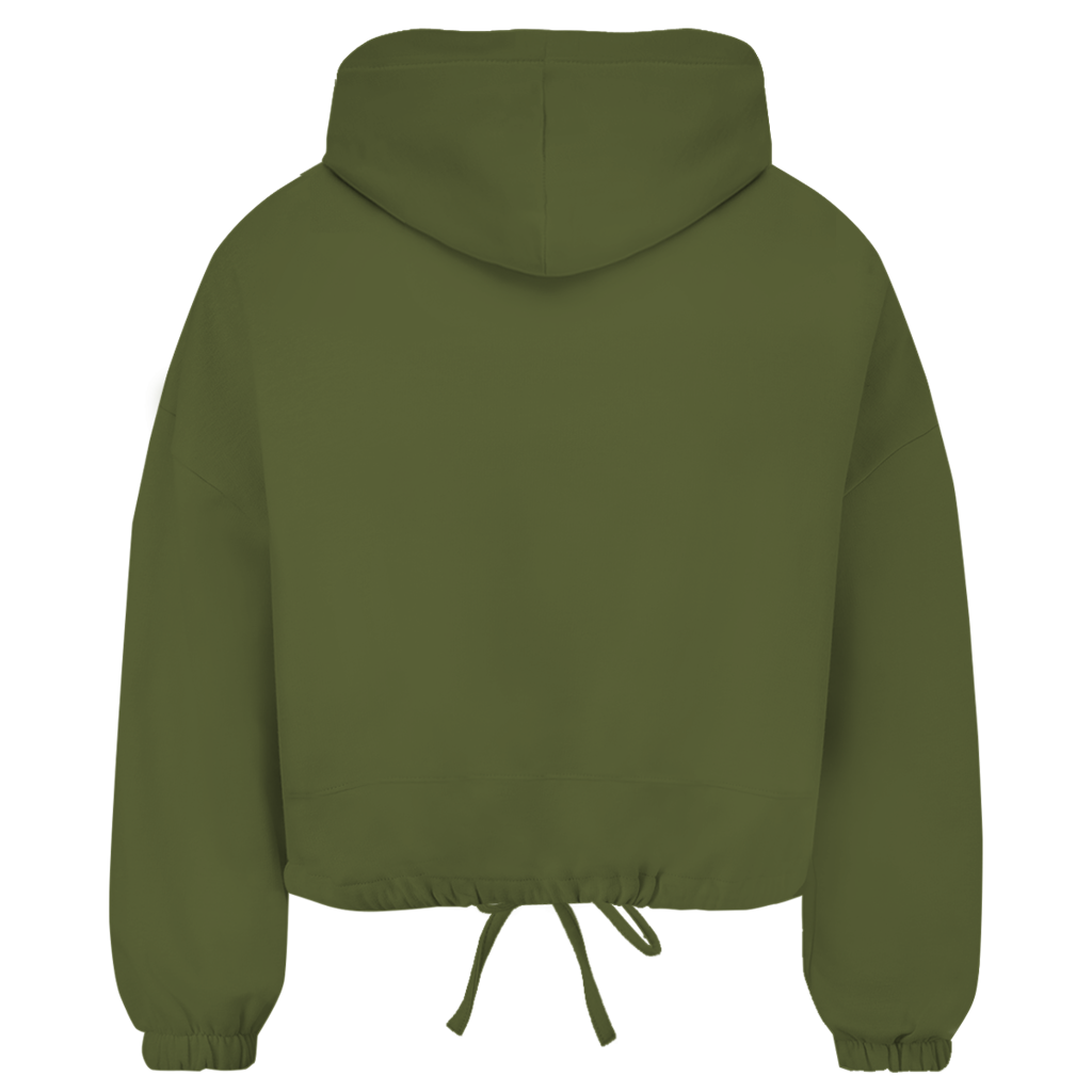 Damen Cropped Oversize Hoodie Erwachsen war ich auch schon mal... war auch doof