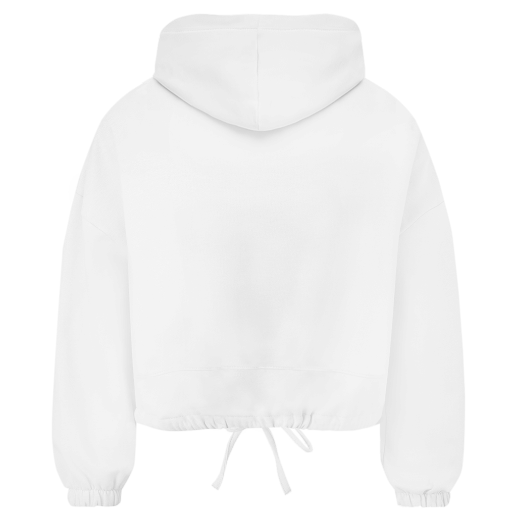Damen Cropped Oversize Hoodie Erwachsen war ich auch schon mal... war auch doof