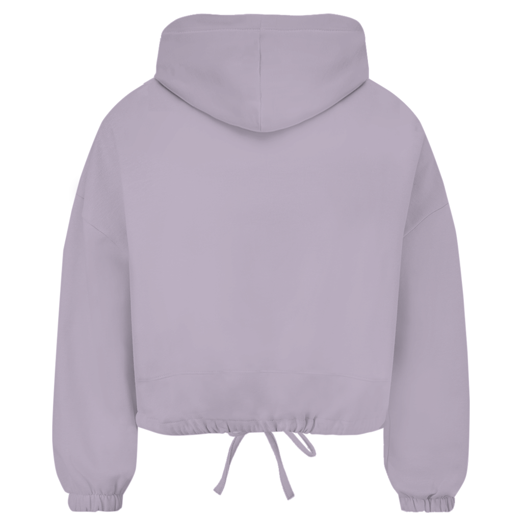 Damen Cropped Oversize Hoodie Erwachsen war ich auch schon mal... war auch doof
