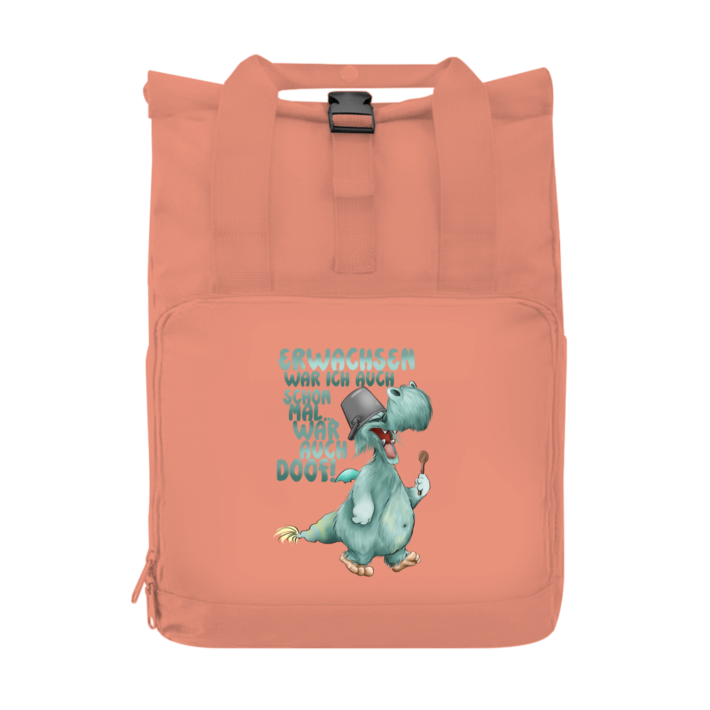 Rucksack mit Seitentasche Erwachsen war ich auch schon mal... war auch doof